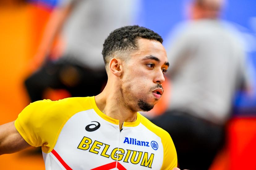 Belgian Daniel Segers pictured in action during the 400m race, at the European Athletics Indoor Championships, in Apeldoorn, The Netherlands, Friday 07 March 2025. The championships take place from 6 to 9 March. BELGA PHOTO ERIC LALMAND