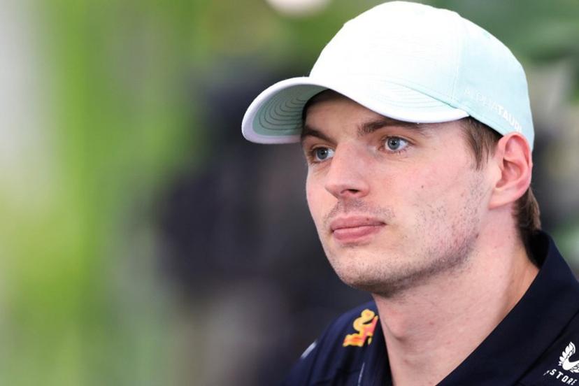 Red Bull Racing's Dutch driver Max Verstappen speaks during a television interview after the 2025 Miami Formula One Sprint at Miami International Autodrome in Miami Gardens, Florida, on May 3, 2025.   CHARLY TRIBALLEAU / AFP