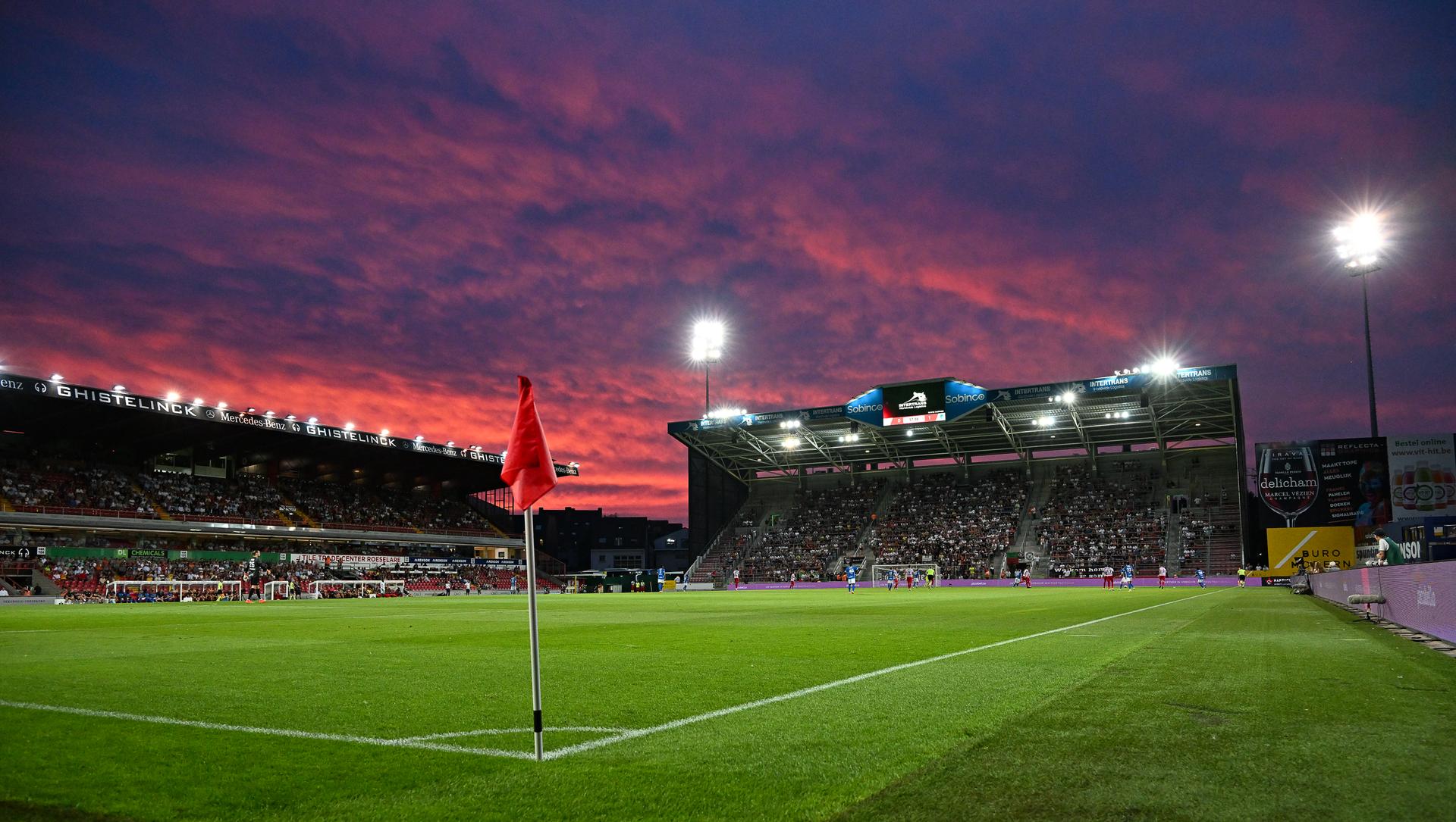 Illustration picture taken during a soccer match between SV Zulte-Waregem and KRC Genk, Sunday 14 August 2022 in Waregem, on day 4 of the 2022-2023 'Jupiler Pro League' first division of the Belgian championship. BELGA PHOTO DAVID CATRY