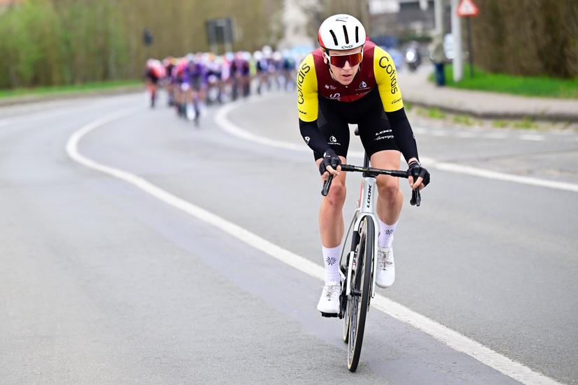 British Oliver Knight of Cofidis pictured in action during the 'E3 Saxo Bank Classic' one day cycling race, 208,8 km from and to Harelbeke, on Friday 28 March 2025. BELGA PHOTO DIRK WAEM