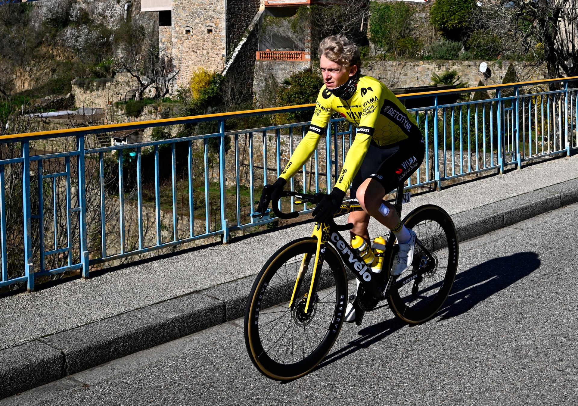 Dutch Koen Bouwman of Team Visma-Lease a Bike pictured at the start of the fifth stage of the Paris-Nice eight days cycling stage race, 193,5km from Saint-Sauveur-de-Montagut to Sisteron, France, Thursday 07 March 2024. BELGA PHOTO JASPER JACOBS