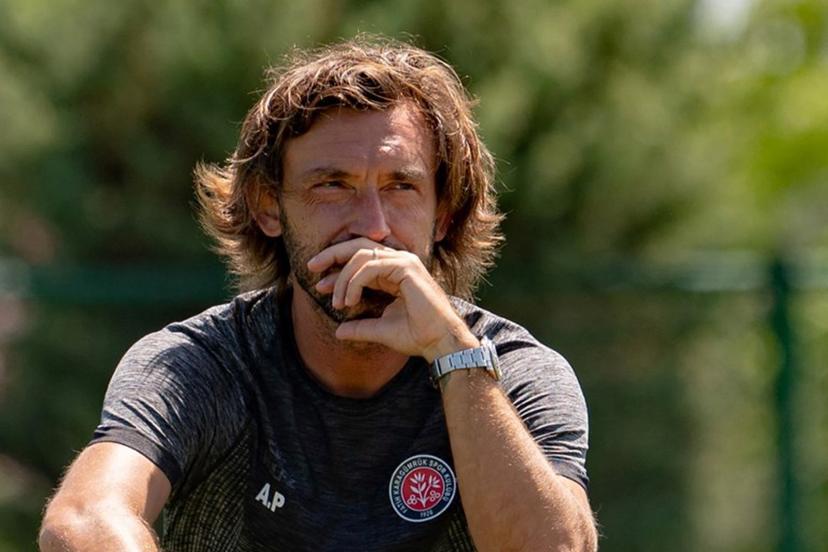 Fatih Karagumruk's Italian head coach Andrea Pirlo attends a training session at Turkish Football Federation's (TFF) facilities in Istanbul, on July 27, 2022. A year after being sacked by Juventus in the wake of a disappointing first season in charge, Italy great Andrea Pirlo is aiming to relaunch his coaching career on the banks of the Bosphorus with unfashionable Istanbul club Fatih Karagumruk. Yasin AKGUL / AFP