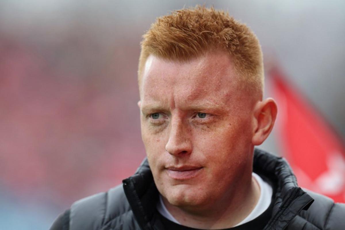 Lens' Belgian head coach Will Still looks on ahead of the French L1 football match between Stade Brestois 29 (Brest) and RC Lens at Stade Francis-Le Ble in Brest, western France on April 20, 2025.  Fred TANNEAU / AFP