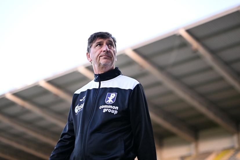 Patro Eisden's assistant coach Luc Nilis is pictured before a soccer match between Lierse SK and Patro Eisden Maasmechelen, Saturday 22 August 2026 in Lier, on day 2 of the 2026-2027 'Challenger Pro League' 1B second division of the Belgian championship. BELGA PHOTO MAARTEN STRAETEMANS