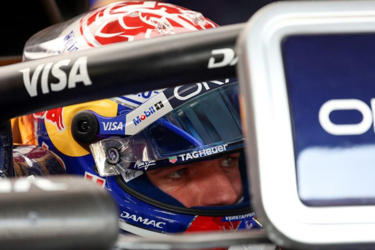 Red Bull Racing's Dutch driver Max Verstappen waits in the pit lane during the qualifying session of the Formula One Bahrain Grand Prix in Sepang on October 3, 2026.  Annice Lyn / POOL / AFP