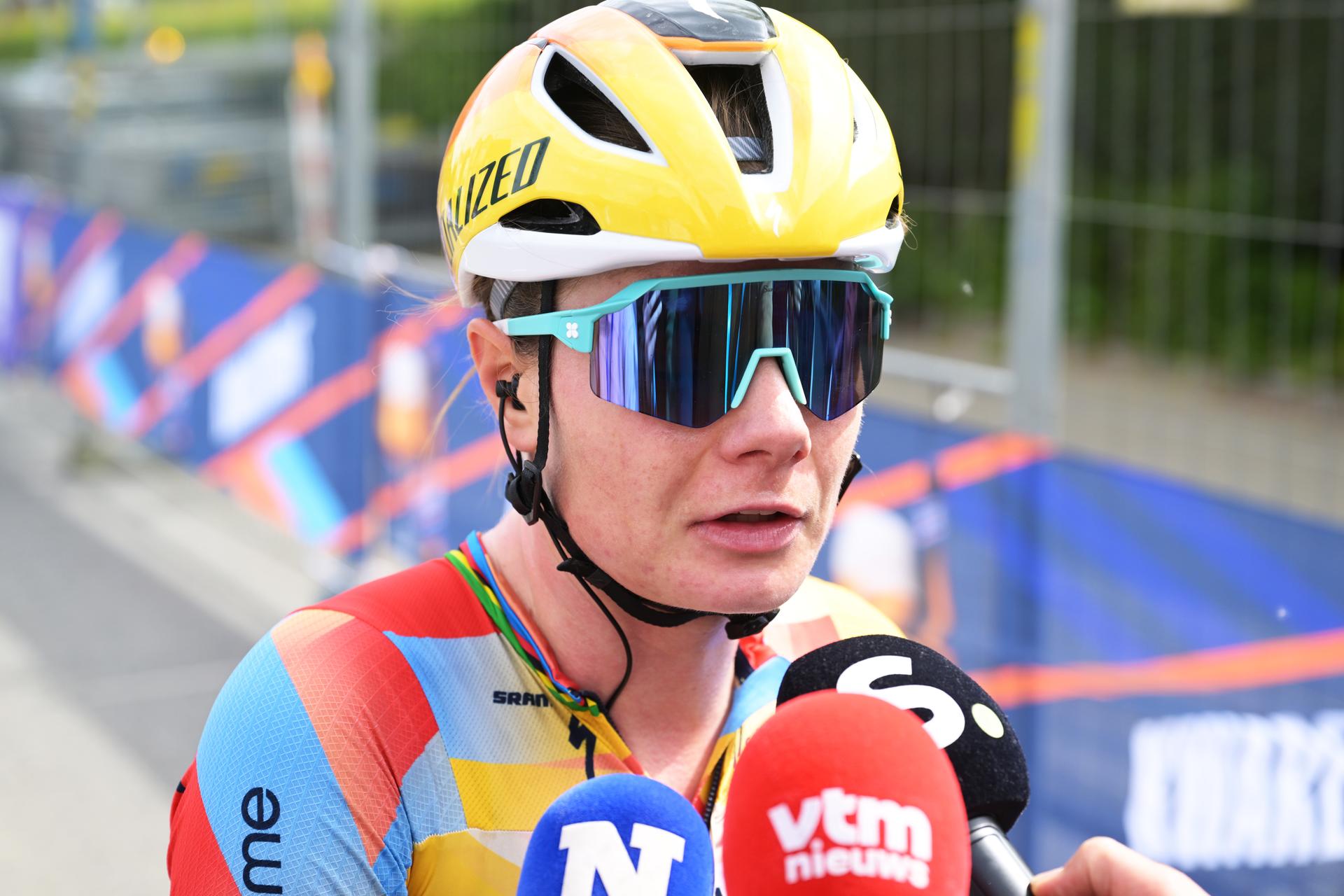 Belgian Lotte Kopecky of SD Worx-Protime pictured after the women's 'Brabantse Pijl' one day cycling race, 125,7km from Lennik to Overijse on Friday 17 April 2026. BELGA PHOTO DAVID PINTENS