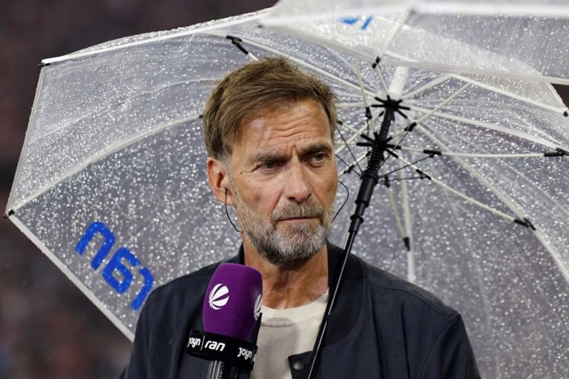 Juergen Klopp, Germany's new head coach, is pictured during an interview prior to the German first division Bundesliga football match between FC Bayern Munich and VfB Stuttgart in Munich, southern Germany, on August 28, 2026.  Alexandra BEIER / AFP
