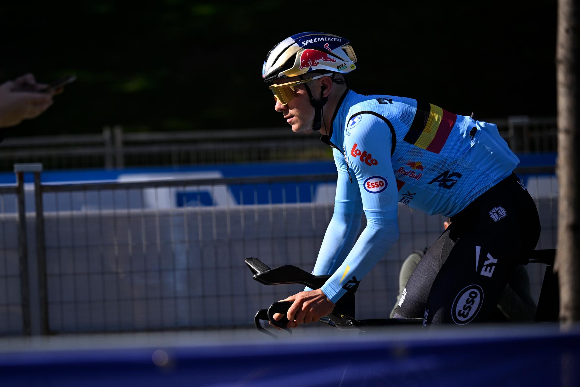 Belgian Remco Evenepoel pictured during a training before the cycling World Championship, in Montreal, Canada, Saturday 19 September 2026. The UCI road world championships are taking place from 20 to 27 September, in Montreal, Canada. BELGA PHOTO JASPER JACOBS