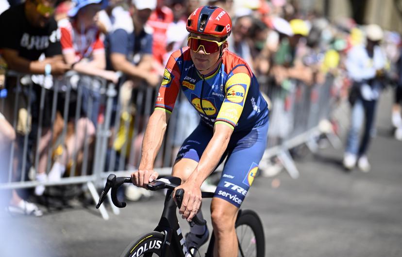 Danish Mads Pedersen of Lidl-Trek pictured at the start of stage 4 of the 2026 Tour de France cycling race, a stage of 181,9km from Carcassonne to Foix, on Tuesday 07 July 2026. The 113th edition of the Tour de France starts on Saturday 4 July in Barcelona, Spain, and will finish in Paris, France on the 26th of July. BELGA PHOTO JASPER JACOBS