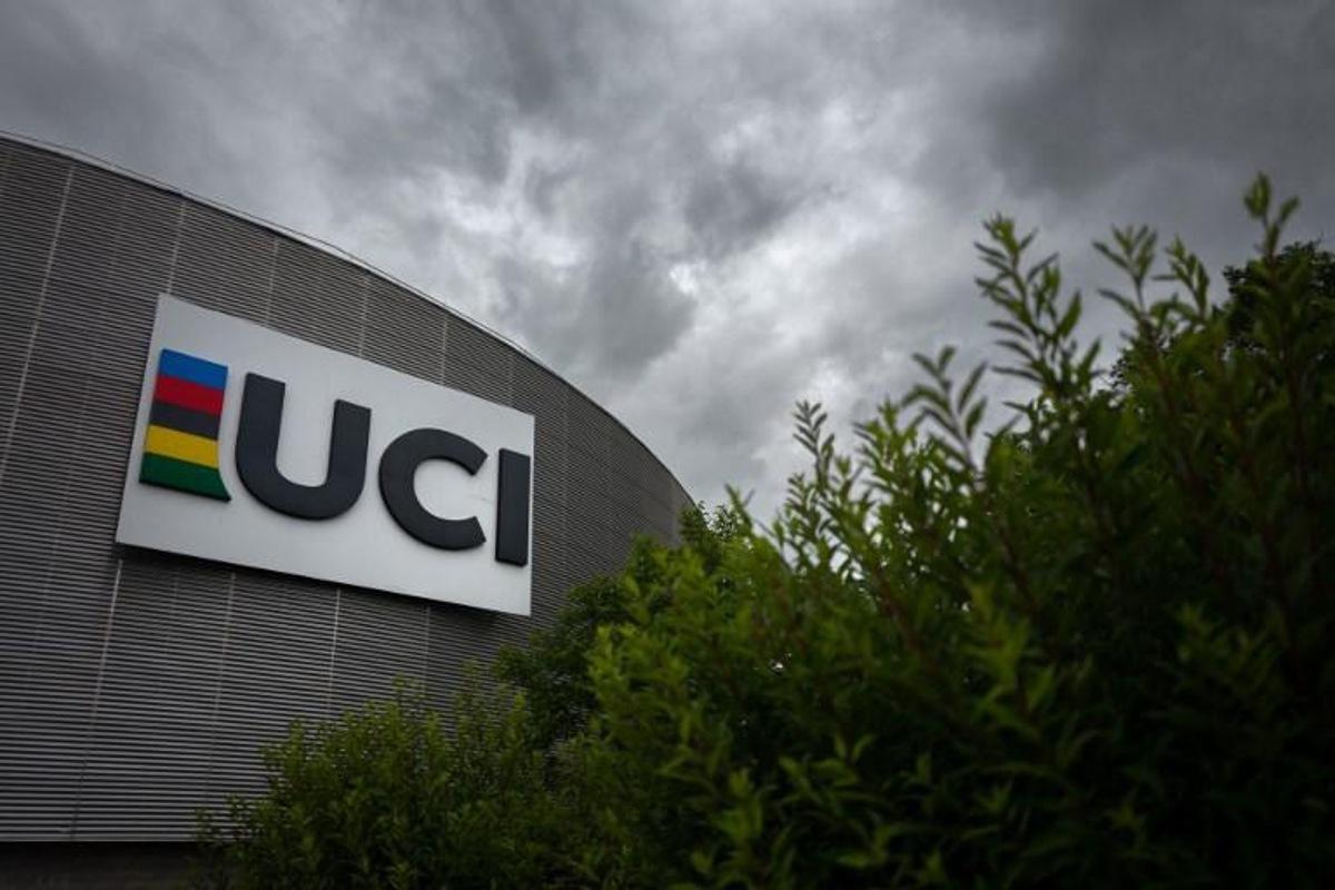 A picture taken on July 1, 2021 the headquarters of the world's cycling governing body UCI (International Cycling Union) in Aigle.  Fabrice COFFRINI / AFP