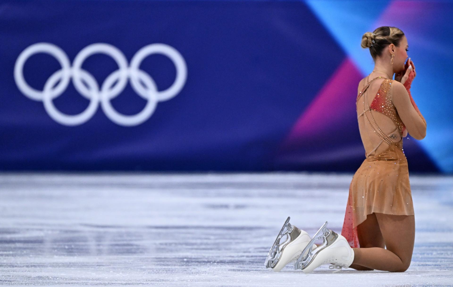 Belgian figure skater Loena Hendrickx pictured in action during the free program of the Women's Figure Skating competition at the Milano Cortina 2026 Olympic Winter Games, on Thursday 19 February 2026 in Milan, Italy. The XXV Winter Olympics take place from 6 to 22 February 2026 in Italy. BELGA PHOTO JASPER JACOBS