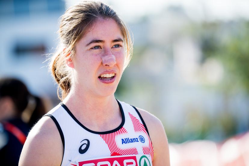 Belgian Laure Bilo pictured in action during the Mixed Relay 4x1500m race at the 2025 SPAR European Cross Country Championships, in Lagoa, Portugal, Sunday 14 December 2025. BELGA PHOTO JASPER JACOBS