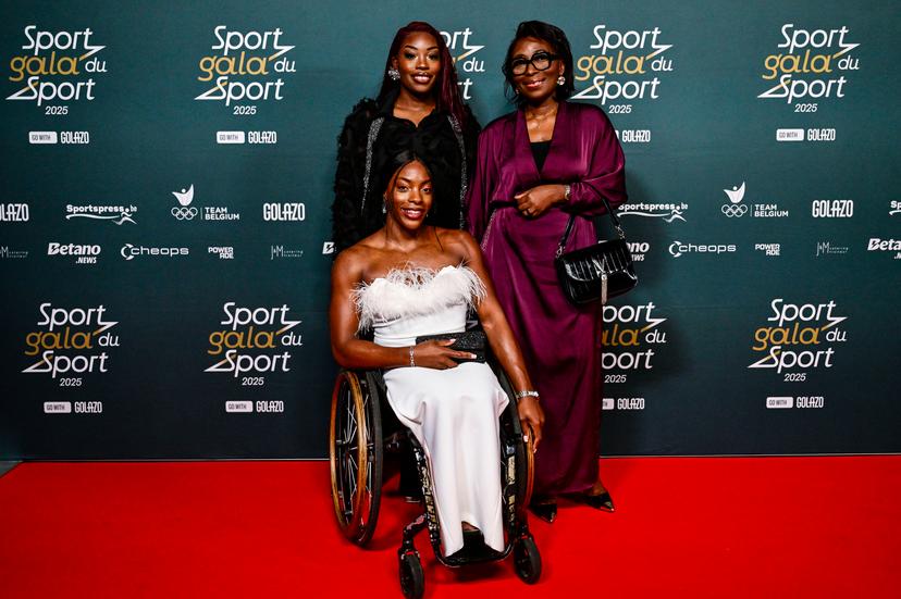 Paralympic Lea Bayekula pictured at the 'Sportgala' award show, to announce the sport women and men of the year 2025, Sunday 14 December 2025 in Schelle. BELGA PHOTO DIRK WAEM