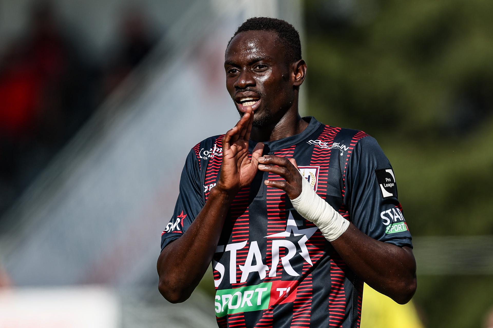 Liege's Oumar Diouf pictured during a soccer game between RFC Liege vs RFC Seraing, Sunday 17 August 2025 in Liege, on day 2 of the 2025-2026 'Challenger Pro League' 1B second division of the Belgian championship. BELGA PHOTO BRUNO FAHY