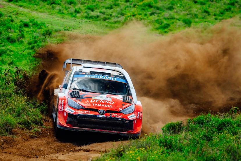 ATTENTION EDITORS - HANDOUT PICTURES - EDITORIAL USE ONLY - MANDATORY CREDIT 'TOYOTA GAZOO RACING'   This handout picture distributed on Saturday 14 March 2026 by Toyota Gazoo Racing shows Takamoto Katsuta and Aaron Johnston during stage 3 of the Safari Rally, stage 3 of the WRC 2026, in Naivasha, Kenya.   Belga and Belga editorial board decline all responsability regarding the content of this picture. PHOTO HANDOUT TOYOTA GAZOO RACING