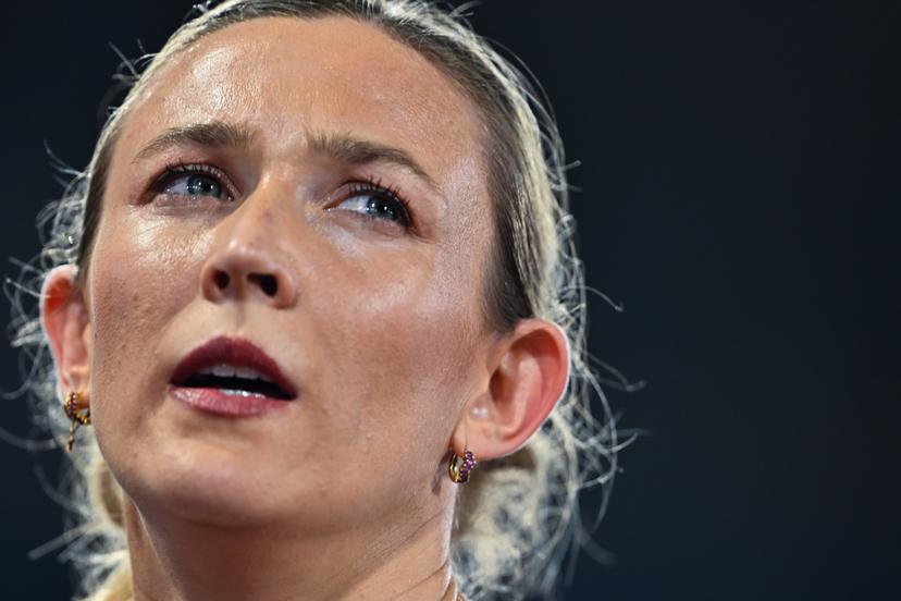 Belgian Paulien Couckuyt reacts after the women's 400m  on the third day of the European Athletics Championships (August 10-18) in Birmingham, United Kingdom, on Wednesday 12 August 2026. BELGA PHOTO ERIC LALMAND