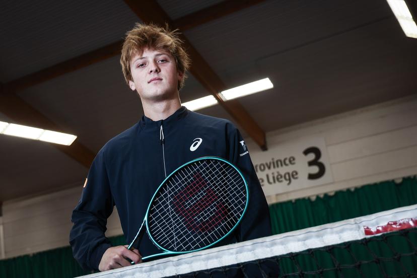 Belgian tennis player Jack Loge poses for the photographer at a press conference of Tennis Padel Pickleball Wallonie-Bruxelles, in Huy, on Friday 19 December 2025. BELGA PHOTO BRUNO FAHY