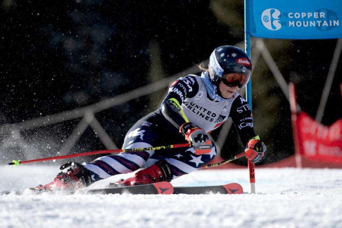 Mikaela Shiffrin of the United States skis during the 1st run of the Women's Giant Slalom during the Stifel Copper Cup 2025 at Copper Mountain on November 29, 2025 in Copper Mountain, Colorado.  Jason Connolly / AFP