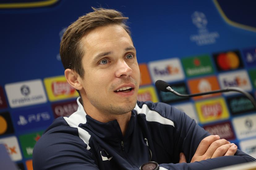 Union's new head coach David Hubert pictured during a press conference of Belgian soccer team Royale Union Saint-Gilloise in Brussels, on Monday 20 October 2025. The team prepares for tomorrow's match against Italian team Internazionale Milano, on the third day of the League phase of the UEFA Champions League tournament. BELGA PHOTO VIRGINIE LEFOUR