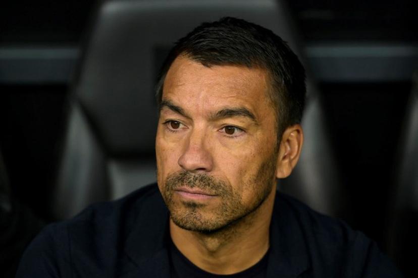 Besiktas' Dutch coach Giovanni van Bronckhorst looks on from the technical area ahead of the UEFA Europa League 1st round day 2 football match between Besiktas JK and Eintracht Frankfurt at the Besiktas Park stadium in Istanbul on October 3, 2024.  Yasin AKGUL / AFP
