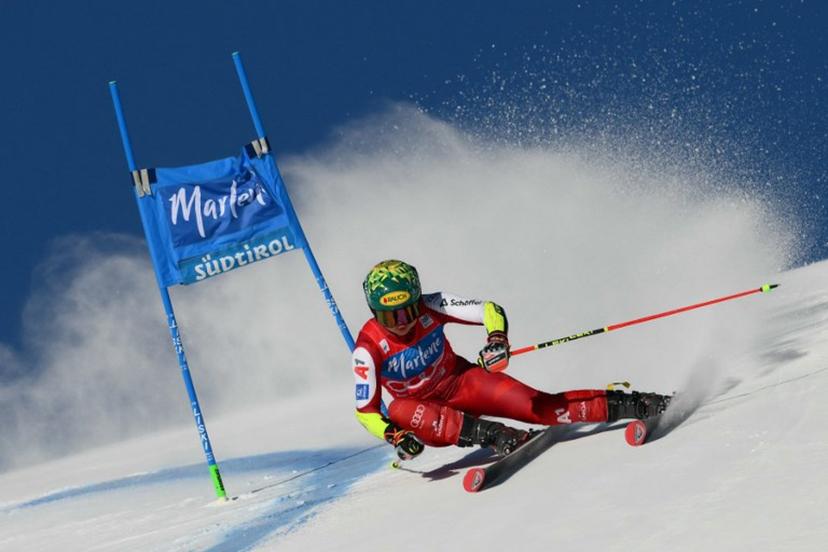 Austria's Julia Scheib competes in the first run of the Women's Giant Slalom event of FIS Alpine Skiing World Cup in Kronplatz, Plan de Corones, Italy, on January 20, 2026.  Marco BERTORELLO / AFP