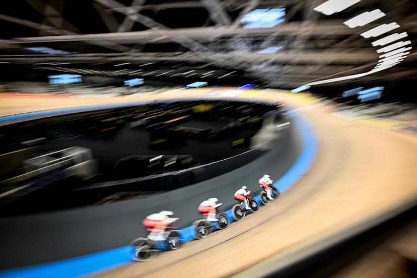 Illustration picture taken during the 2025 UEC Track Elite European Championships, in Heusden-Zolder, Belgium, Wednesday 12 February 2025. The European Championships take place from 12 to 16 February. BELGA PHOTO DIRK WAEM