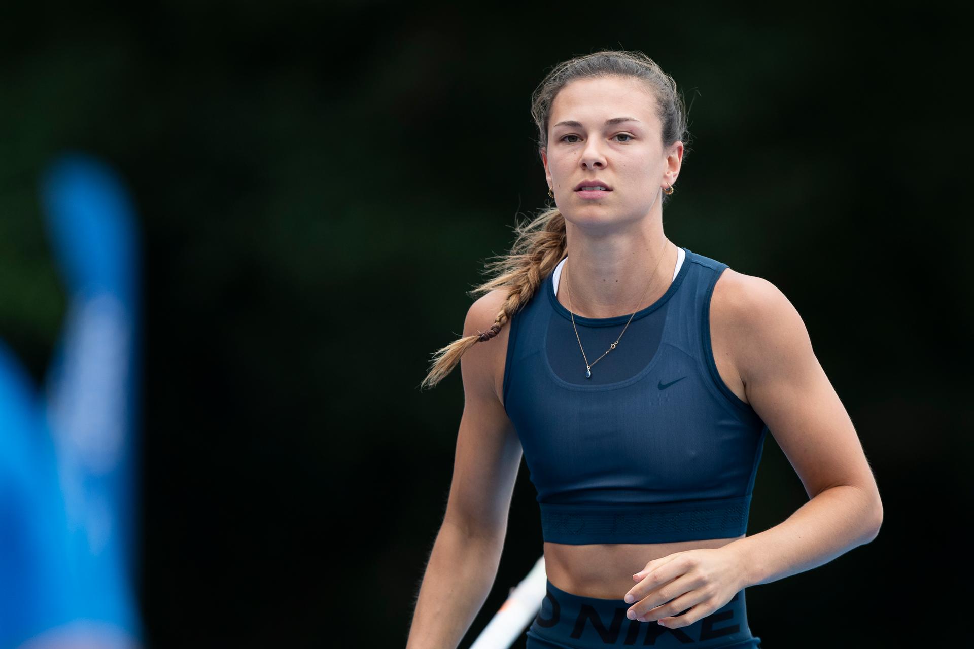 Belgian Elien Vekemans pictured during the 46th edition of the Nacht van de Atletiek' athletics meeting in Heusden-Zolder, Saturday 19 July 2025. BELGA PHOTO KRISTOF VAN ACCOM
