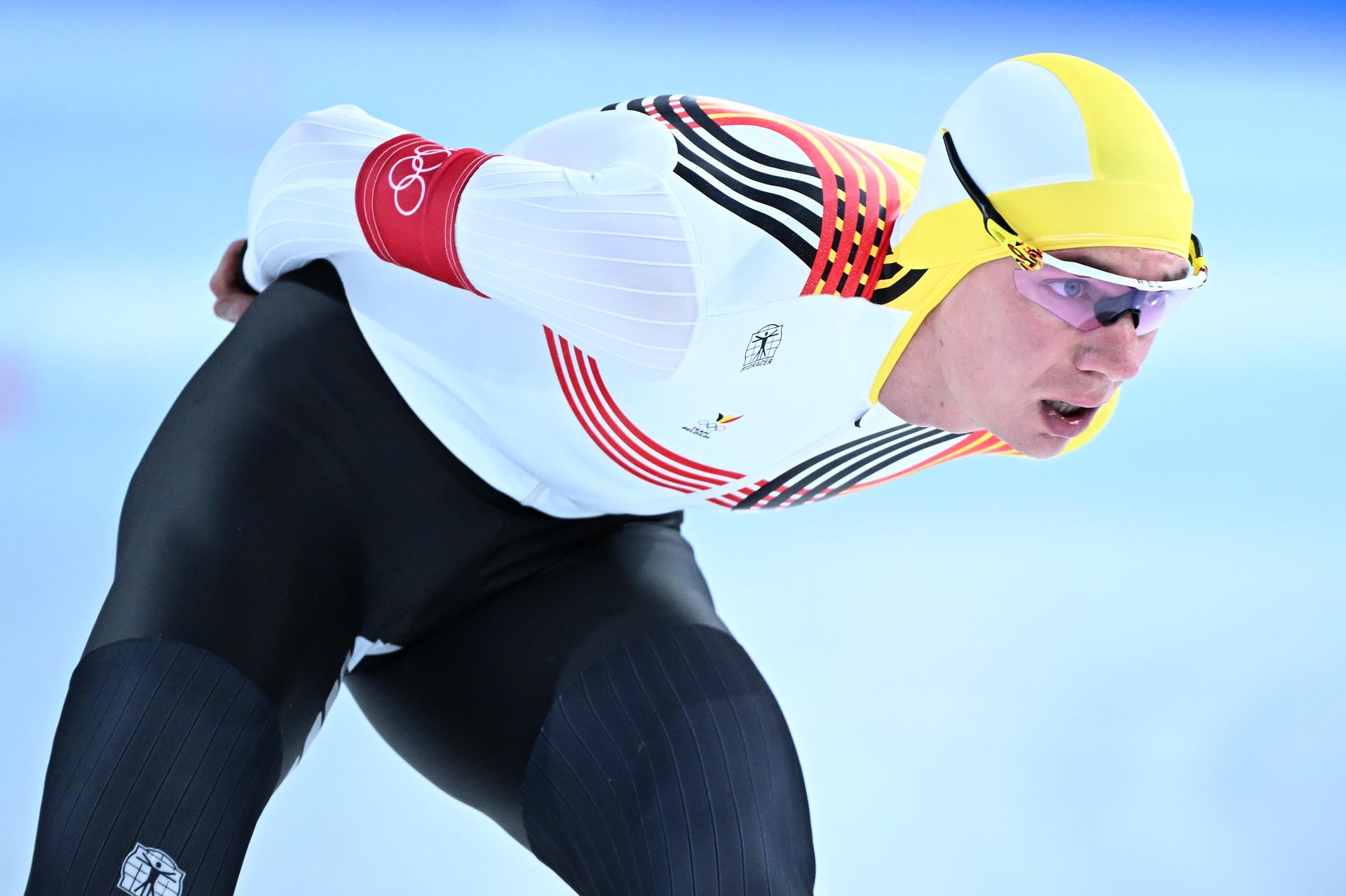 Belgian speed skater Bart Swings pictured in action at the Men's 5000m speed skating race at the Milano Cortina 2026 Olympic Winter Games, on Sunday 08 February 2026 in Milan, Italy. The XXV Winter Olympics take place from 6 to 22 February 2026 in Italy. BELGA PHOTO JASPER JACOBS