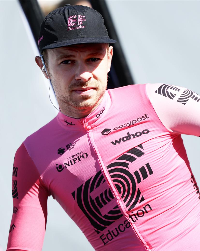 British Owain Doull of EF Education-EasyPost pictured at the start of stage 5 of the 81st edition of the Paris-Nice eight days cycling race, 212,4 km from Saint-Symphorien-sur-Coise to Saint-Paul-Trois-Chateaux, France, Thursday 09 March 2023. BELGA PHOTO DAVID PINTENS