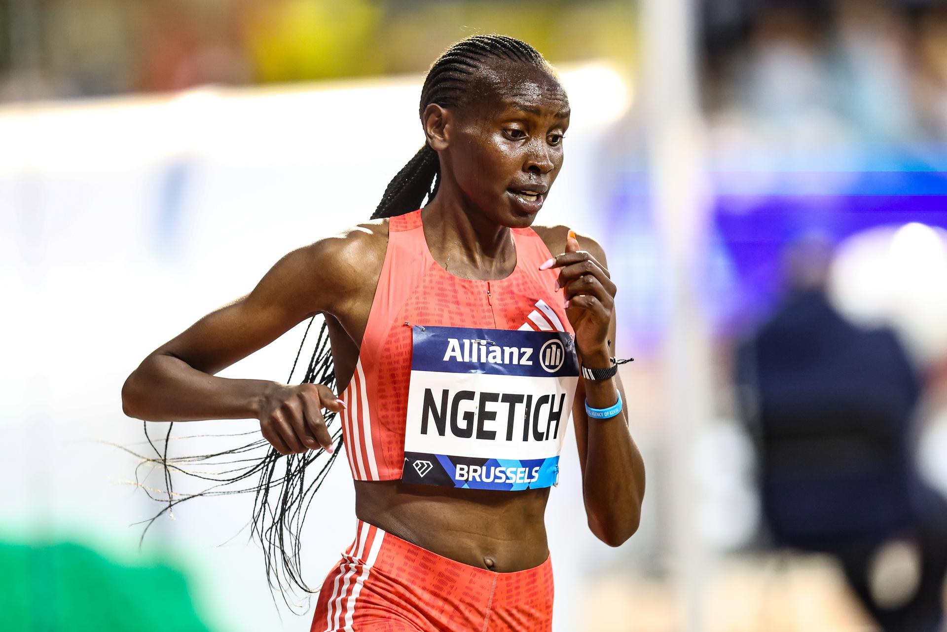 Kenyan Agnes Jebet Ngetich pictured during the 49th edition of the Memorial Van Damme Diamond League athletics event in Brussels, Friday 22 August 2025. BELGA PHOTO BRUNO FAHY