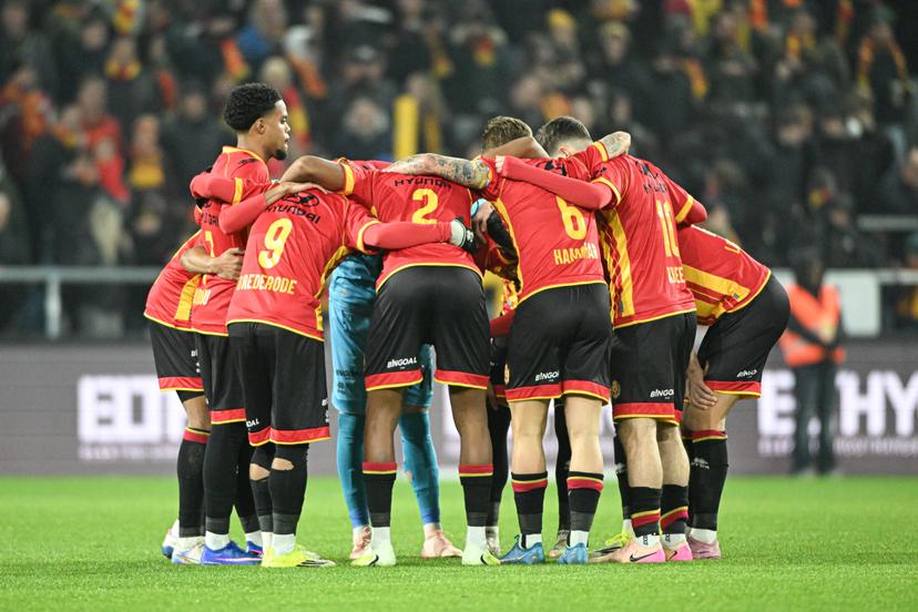 Mechelen's players pictured before a soccer match between KV Mechelen and KVC Westerlo, Sunday 25 January 2026 in Mechelen, on day 22 of the 2025-2026 'Jupiler Pro League' first division of the Belgian championship. BELGA PHOTO JILL DELSAUX