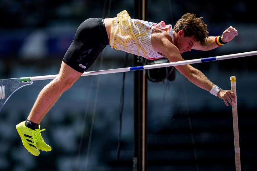 Belgian Jente Hauttekeete pictured in action during the Pole Vault event of the men's Decathlon competition, at the World Athletics Championships in Tokyo, Japan, on Sunday 21 September 2025. The outdoor Worlds are taking place from 13 to 21 September. BELGA PHOTO JASPER JACOBS
