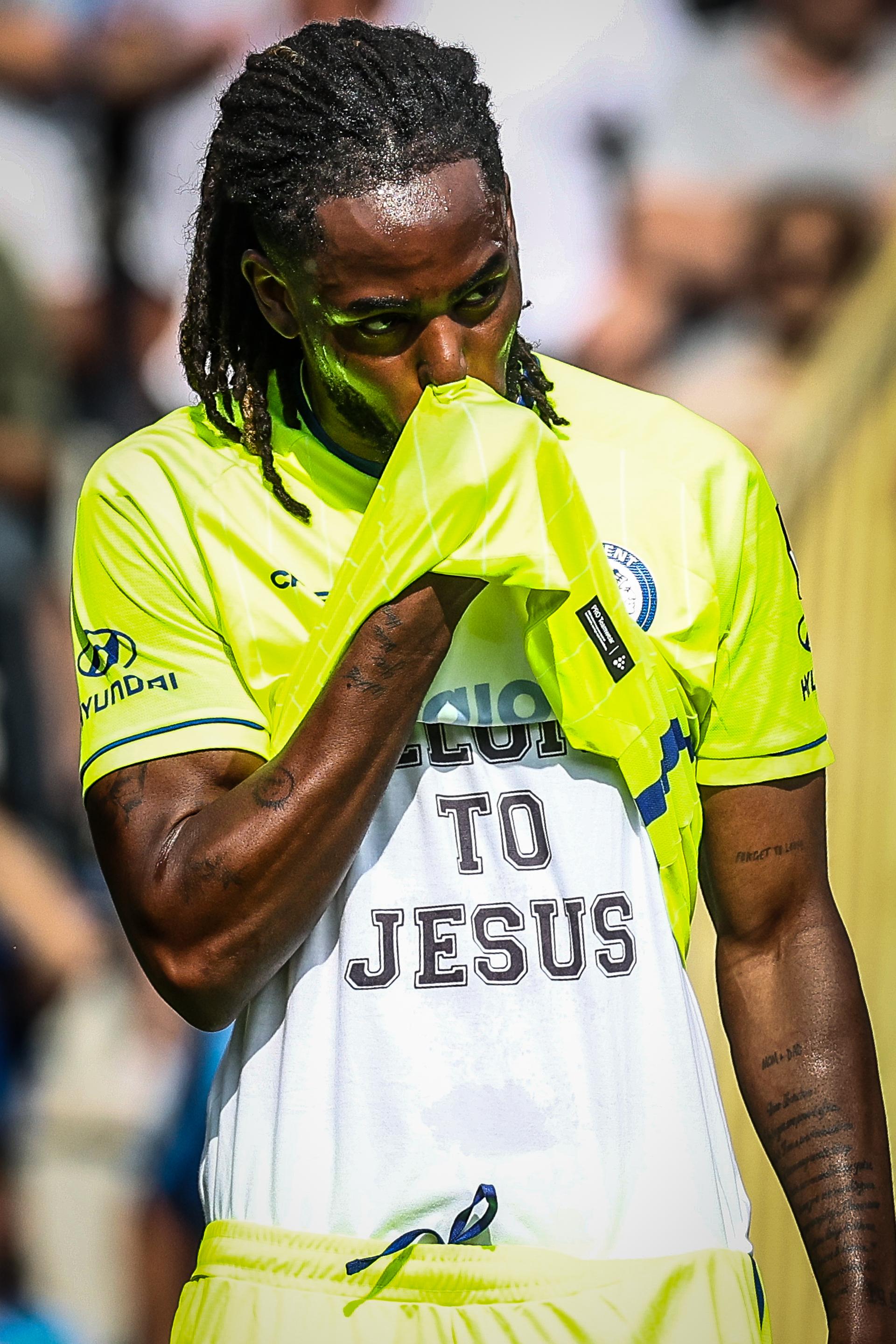 Gent's Jordan Torunarigha pictured during a soccer match between Club Brugge and KAA Gent, Thursday 01 May 2025 in Brugge, on day 7 (out of 10) of the Champions' Play-offs of the 2024-2025 'Jupiler Pro League' first division of the Belgian championship. BELGA PHOTO BRUNO FAHY