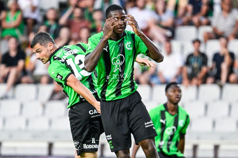 Cercle's Makaya Ibrahima Diaby reacts during a soccer match between Cercle Brugge and STVV, Friday 14 August 2026 in Brugge, on day 2 of the 2026-2027 'Jupiler Pro League' first division of the Belgian championship. BELGA PHOTO TOM GOYVAERTS