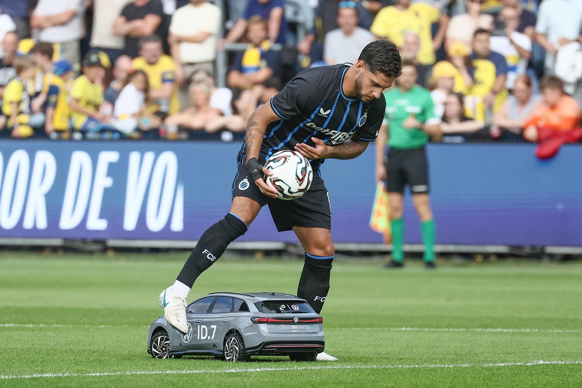 Club?s Ludovit Reis pictured at the start of a soccer match between Royale Union Saint-Gilloise and Club Brugge KV, Sunday 20 July 2025 in Brussels, the 'Super Cup' where the Champions of the Jupiler Pro League Brugge meets the winner of the Croky Cup Union. BELGA PHOTO BRUNO FAHY