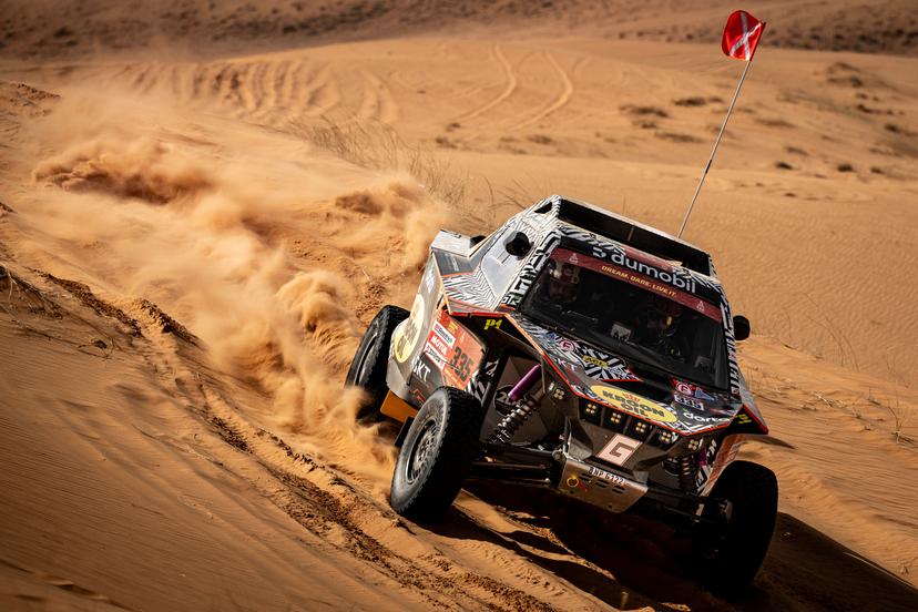 ATTENTION EDITORS - HAND OUT PICTURES - EDITORIAL USE ONLY - MANDATORY CREDIT: 'SIMON BAUCHAU'  Hand out picture released by Eric Dupain shows Charles Munster and Xavier Panseri in action during stage 6 of the 2026 Dakar rally race in Ha'Il, Saudi Arabia on Friday 09 January 2026.  *** Belga and Belga Editorial Board decline all responsibility regarding the content of this picture. *** PHOTO HAND OUT - SIMON BAUCHAU