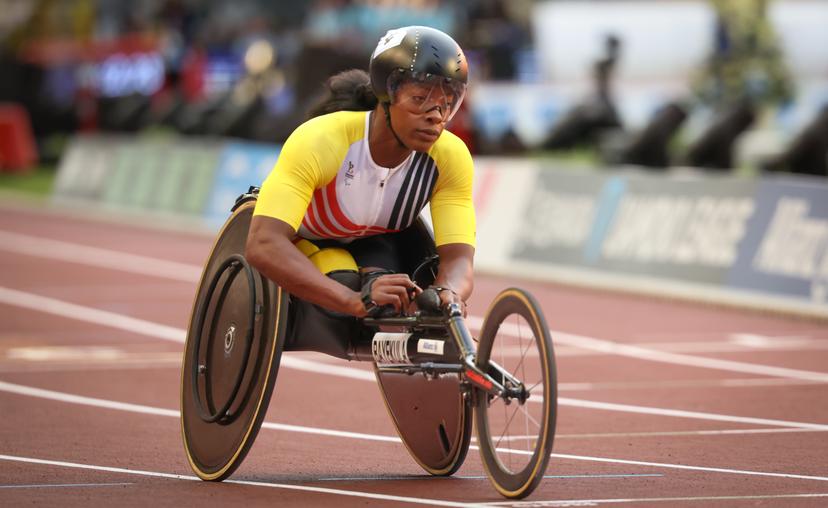 Belgian Paralympian athlete Lea Bayekula pictured during the 49th edition of the Memorial Van Damme Diamond League athletics event in Brussels, Friday 22 August 2025. BELGA PHOTO VIRGINIE LEFOUR