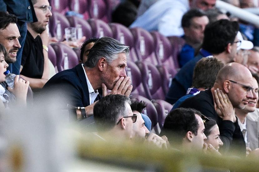 Anderlecht's sports director Michael Verschueren pictured during a soccer match between RSC Anderlecht and KRC Genk, Saturday 11 May 2024 in Brussels, on day 8 (out of 10) of the Champions' Play-offs of the 2023-2024 'Jupiler Pro League' first division of the Belgian championship. BELGA PHOTO TOM GOYVAERTS