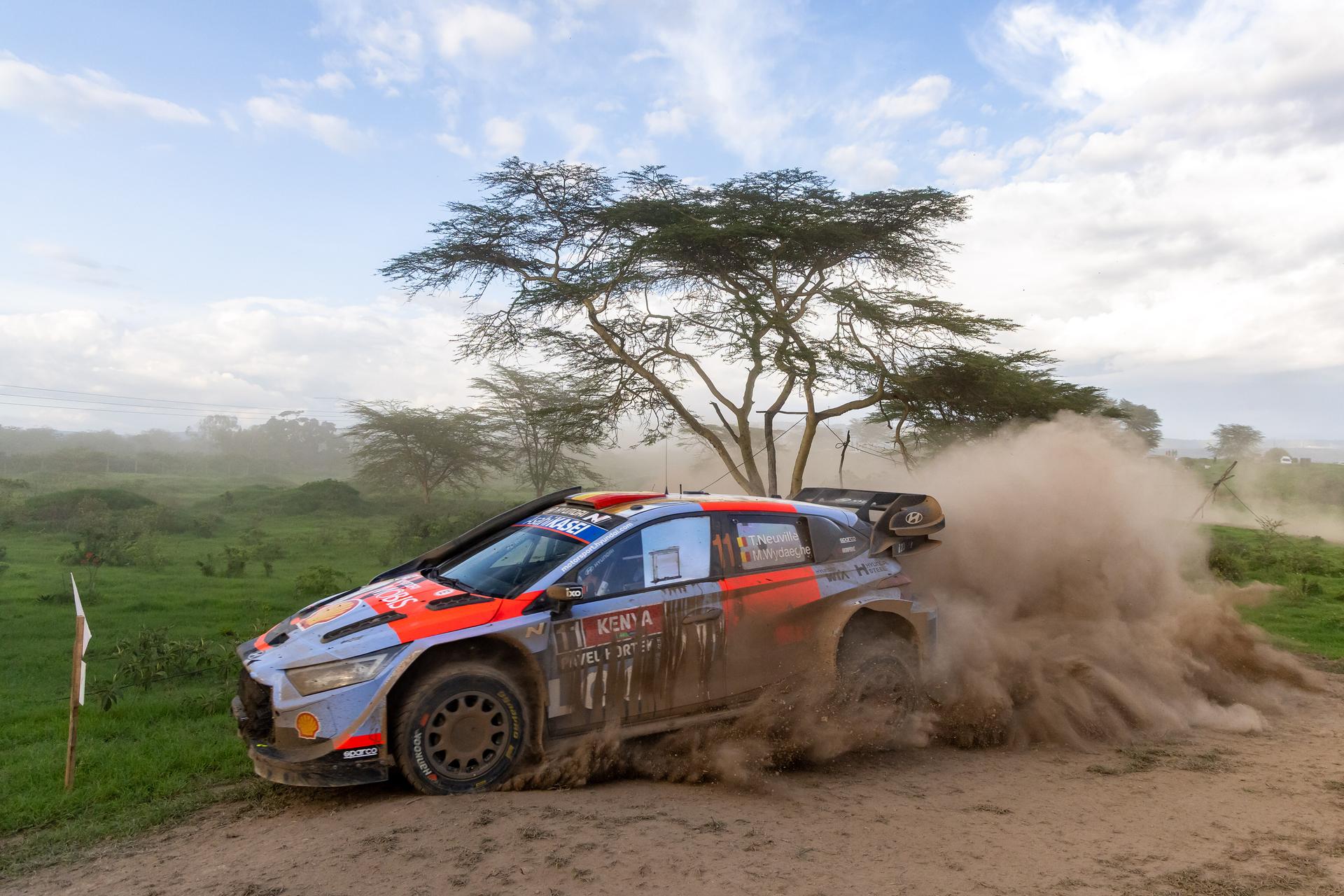 ATTENTION EDITORS - HANDOUT PICTURES - EDITORIAL USE ONLY - MANDATORY CREDIT Hyundai Motorsport -     This handout by Eric Dupain shows Thierry Neuville and Martijn Wydaeghe during the stage 1 of the Safari Rally, in Kenya, on Thursday 12 March 2026.  Belga and Belga editorial board decline all responsability regarding the content of this picture. PHOTO HANDOUT DUFOUR FABIEN - HYUNDAI MOTORSPORT
