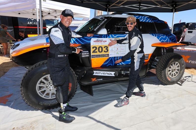 ATTENTION EDITORS - HANDOUT PICTURES - EDITORIAL USE ONLY - MANDATORY CREDIT X-RALLY -     This handout by Eric Dupain shows X-Raid, the team of Guillaume de Mévius and Mathieu Baumel, in Portugal, on Thursday 11 September 2025. BELGA PHOTO HANDOUT X-RAID