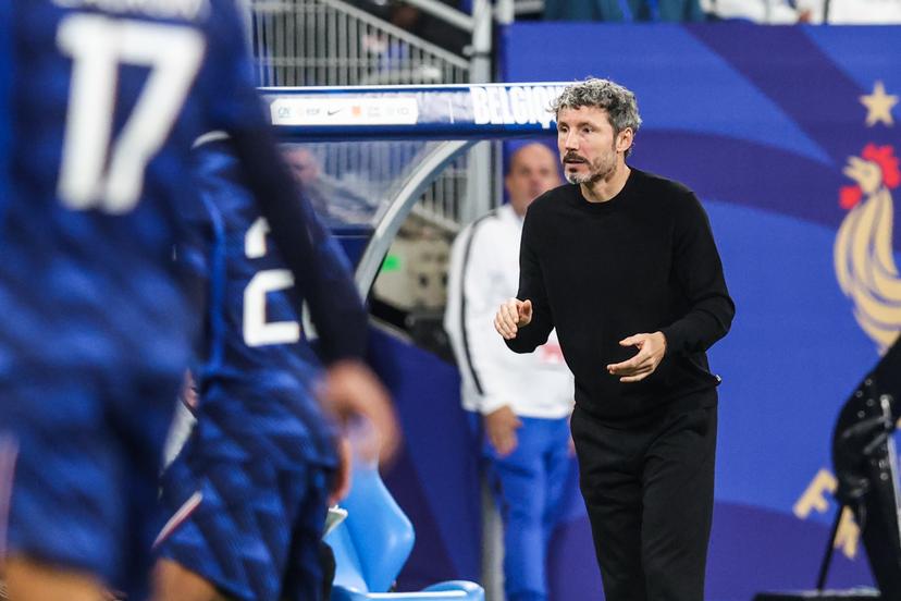 Belgium's head coach Mark van Bommel pictured during a soccer game between France and Belgian national team Red Devils, on Monday 5 October 2026 in Saint-Denis, France, the fourth (of 6) game of the UEFA Nations League group stage. BELGA PHOTO BRUNO FAHY