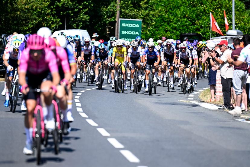 Slovenian Tadej Pogacar of UAE Team Emirates XRG pictured in action during the stage 8 of the 2026 Tour de France cycling race, a stage of 182km from Perigueux to Bergerac, on Saturday 11 July 2026. The 113th edition of the Tour de France starts on Saturday 4 July in Barcelona, Spain, and will finish in Paris, France on the 26th of July. BELGA PHOTO TOMAS SISK POOL