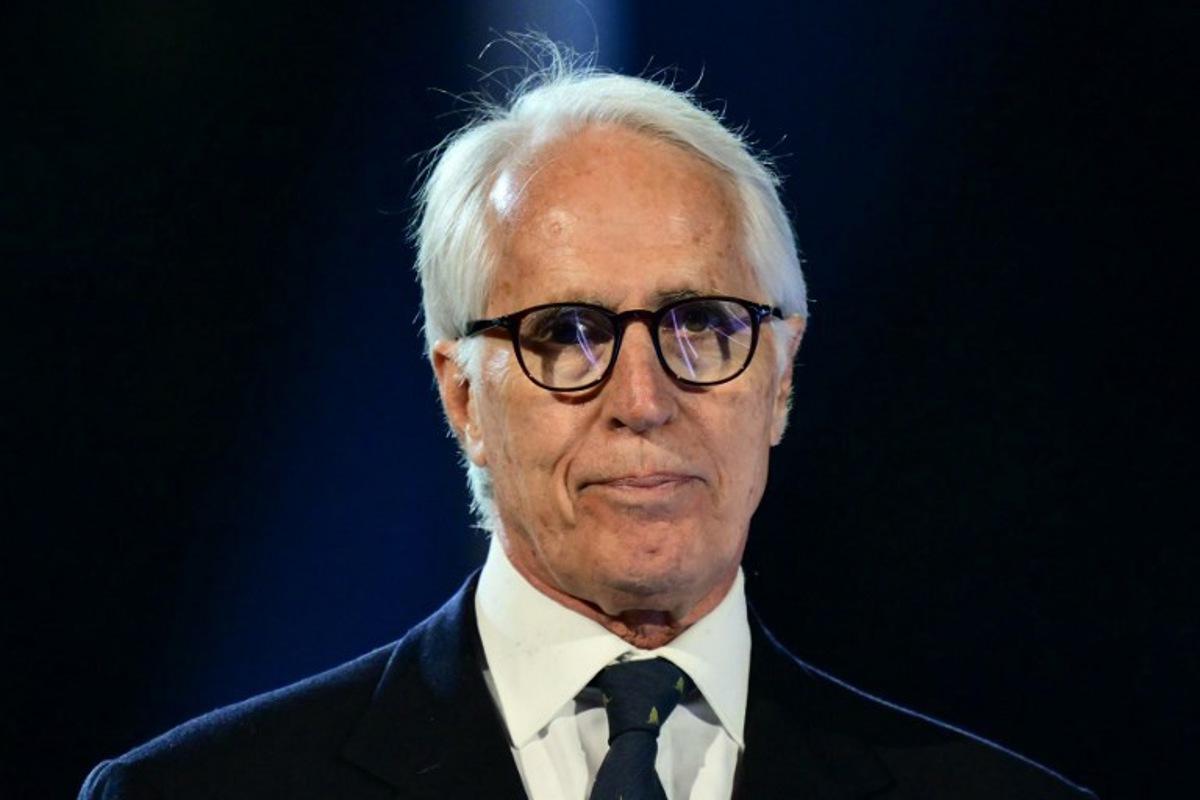 Milano Cortina 2026 Organizing Committee President Giovanni Malagò delivers a speech during the Milano Cortina 2026 Winter Paralympic Games opening ceremony at Arena di Verona in Verona on March 6, 2026.  Stefano RELLANDINI / AFP