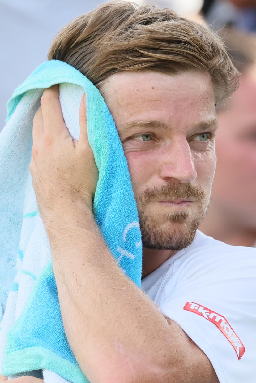 Belgian David Goffin pictured during at a tennis game between Belgian Goffin and UK's Hijikata, in the first round of the men's singles at the 2025 Wimbledon grand slam tournament, Tuesday 01 July 2025 at the All England Tennis Club, in South-West London, Britain. BELGA PHOTO BENOIT DOPPAGNE