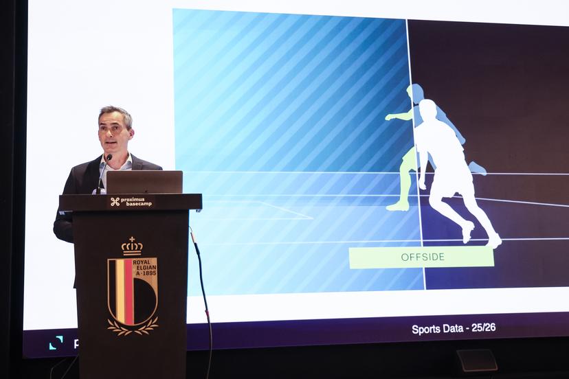 Pro League CEO Lorin Parys pictured during a press conference to launch of the semi-automatic offside line by the Pro League, Tuesday 10 June 2025 in Tubize. The new offside line technology will be used in the Jupiler Pro League from next season 25-26. BELGA PHOTO BRUNO FAHY