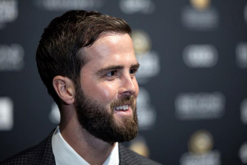 Bosnian midfielder Miralem Pjanic arrives for the Globe Soccer Awards ceremony in Dubai on December 27, 2024.  FADEL SENNA / AFP