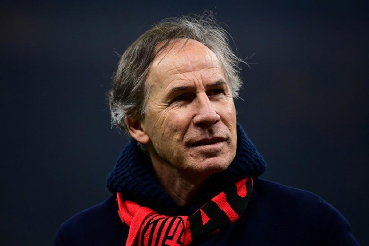 AC Milan's Honorary Vice President and former Italian player Franco Baresi looks on during the Italian Serie A football match between AC Milan and Genoa at the San Siro Stadium in Milan, on December 15, 2024.  Piero CRUCIATTI / AFP