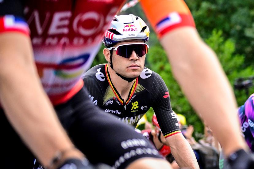 Belgian Wout van Aert of Team Visma-Lease a Bike pictured ahead of the stage 20 of the 2025 Tour de France cycling race, from Nantua to Montpellier (185km), on Saturday 26 July 2025 in France. The 112th edition of the Tour de France starts on Saturday 5 July in Lille, France, and will finish in Paris, France on the 27th of July. BELGA PHOTO DIRK WAEM