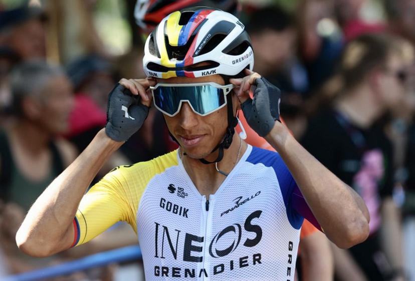 Ineos Grenadiers' Colombian rider Egan Bernal arrives ahead of the 21st stage of the 108th Giro d'Italia cycling race of 143kms from Rome to Rome on June 1, 2025.  Luca Bettini / AFP