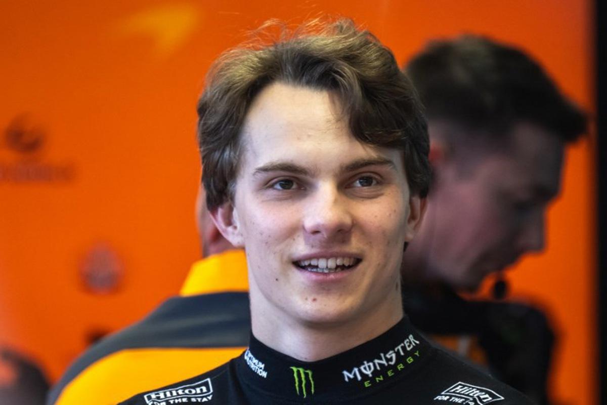 McLaren's Australian driver Oscar Piastri is seen in the garage during the first practice session ahead of the Formula One Qatar Grand Prix at the Lusail International Circuit in Lusail on November 28, 2025.  Andrej ISAKOVIC / AFP